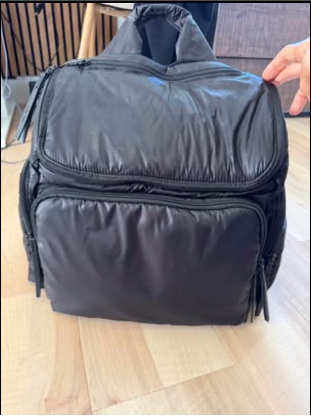 Caraa baby bag diaper bag Medium in Black nylon